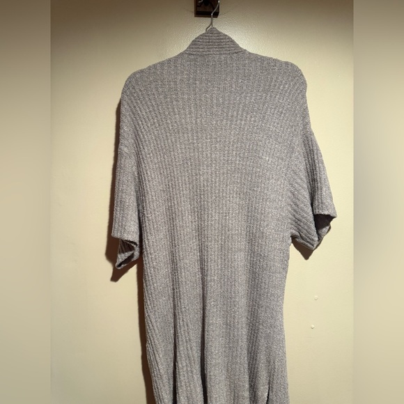 Barefoot Dreams CozyChic Lite QVWCL1010 Open Short Sleeve Cardigan size large - Picture 9 of 9